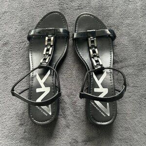 Anne Klein Sport Black Sandals, Size 8.5M